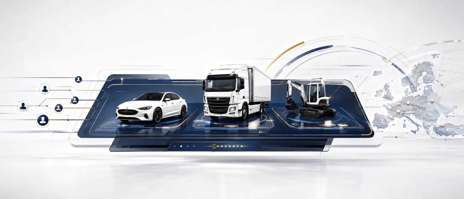 Visualisierung einer individuellen digitalen Fahrzeugauktion mit europaweitem Bieternetzwerk