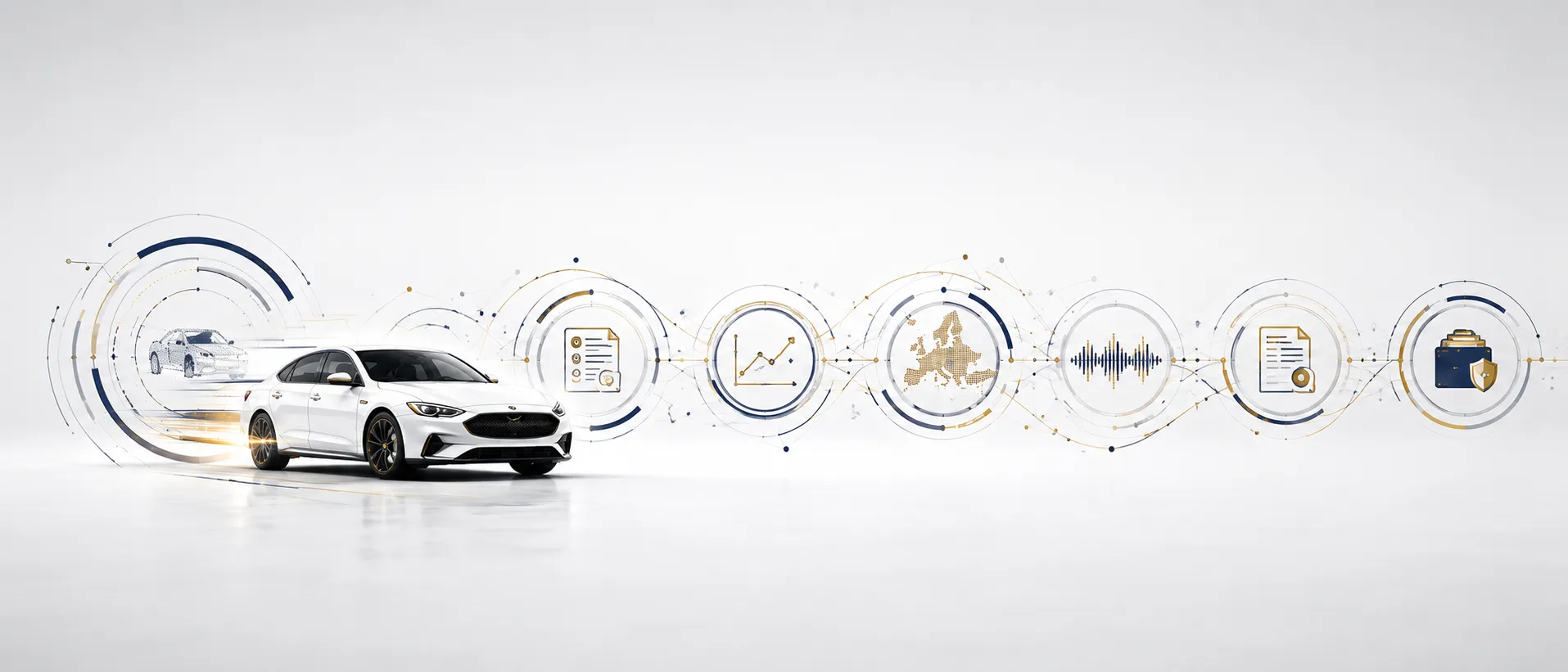 Visualisierung des digitalen Prozesses von der Fahrzeugerfassung bis zur sicheren Auszahlung